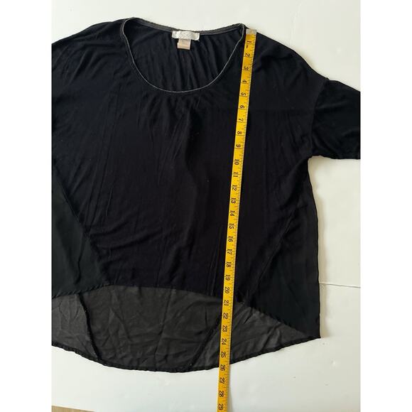 Toska High Low Top Tunic T- Shirt Women Black S/P Lightweight Whimsical - Picture 4 of 5